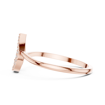 Round Cut Lab Grown Diamond Ring in Rose Gold