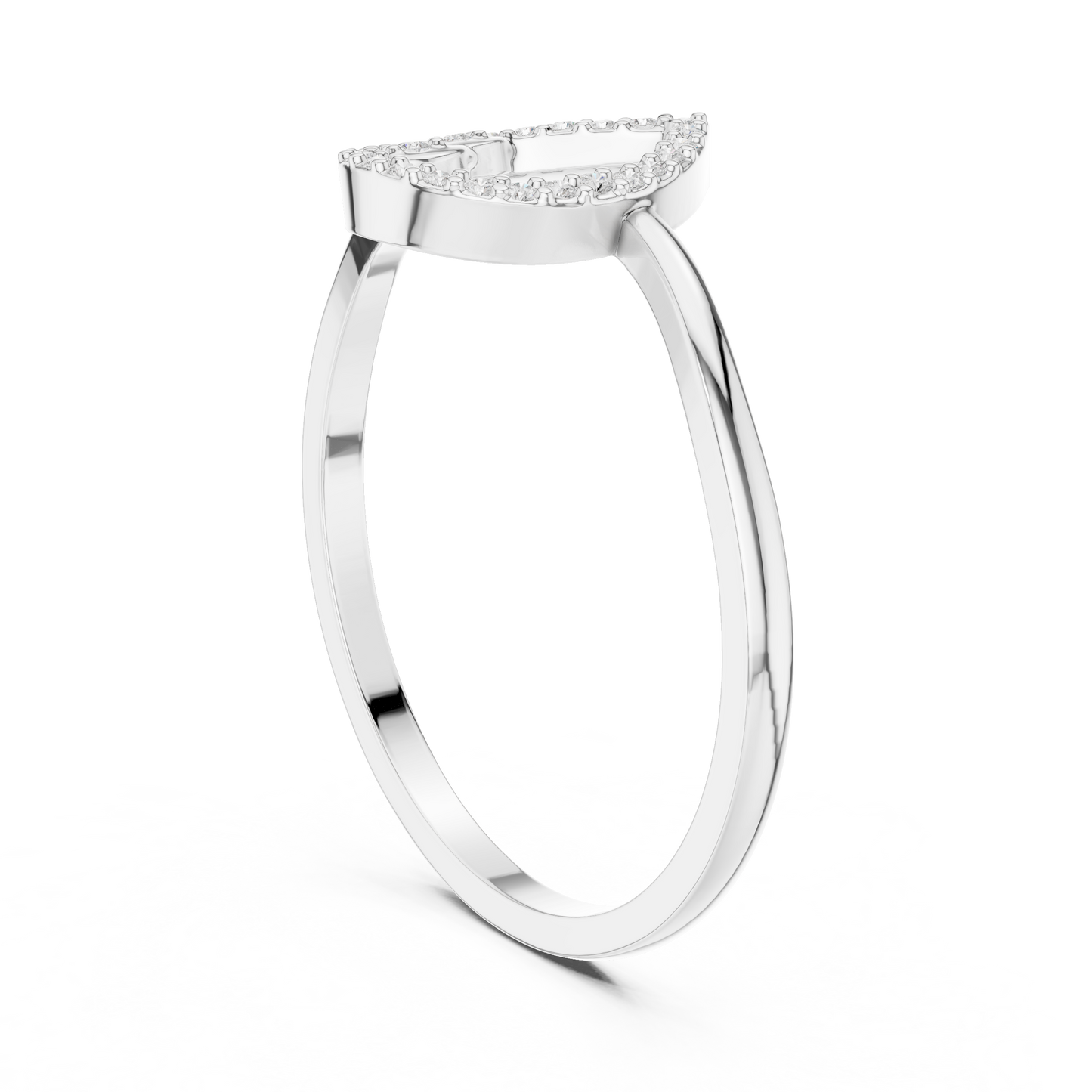 Round Cut Lab Grown Diamond Ring in Platinum