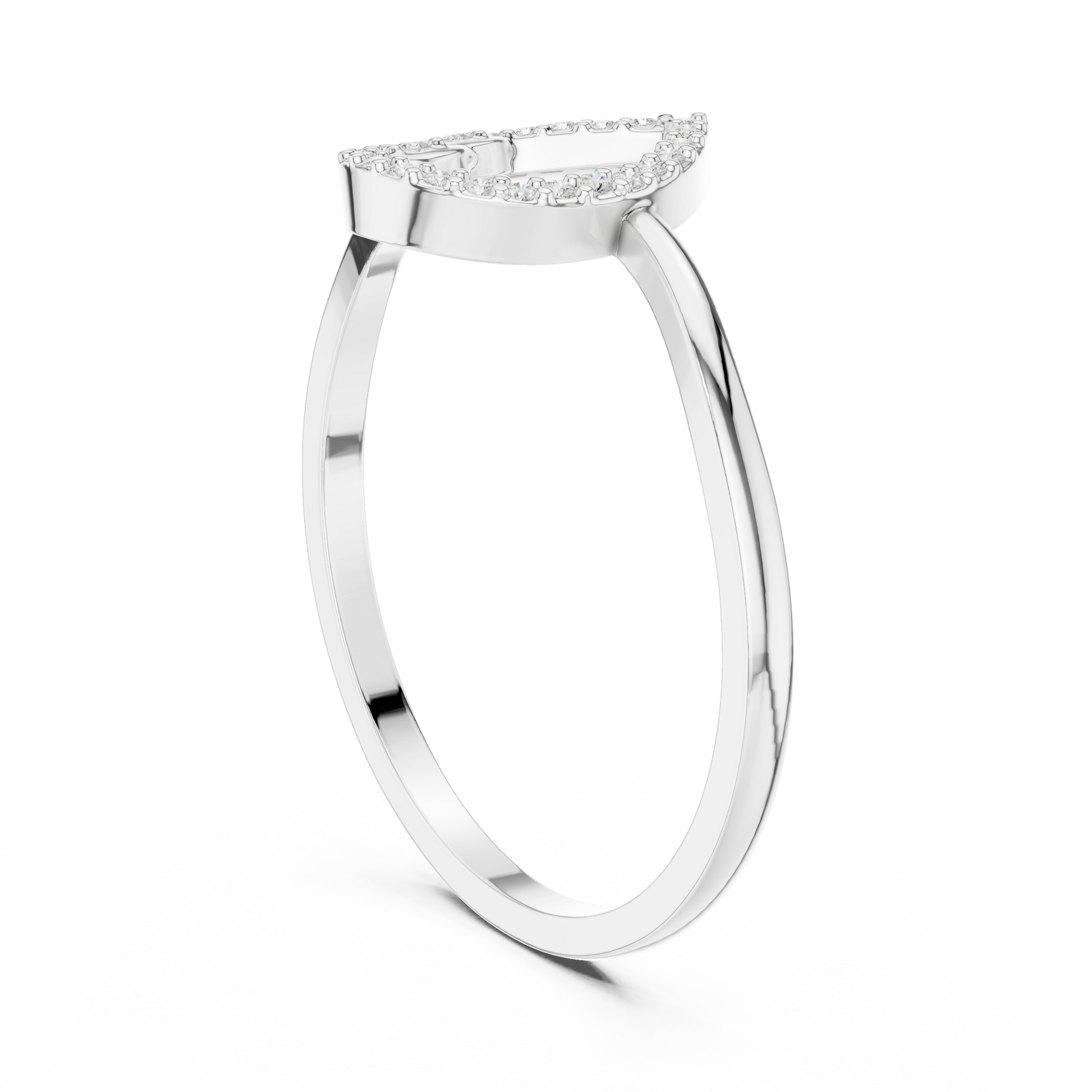 Round Cut Lab Grown Diamond Ring in Platinum