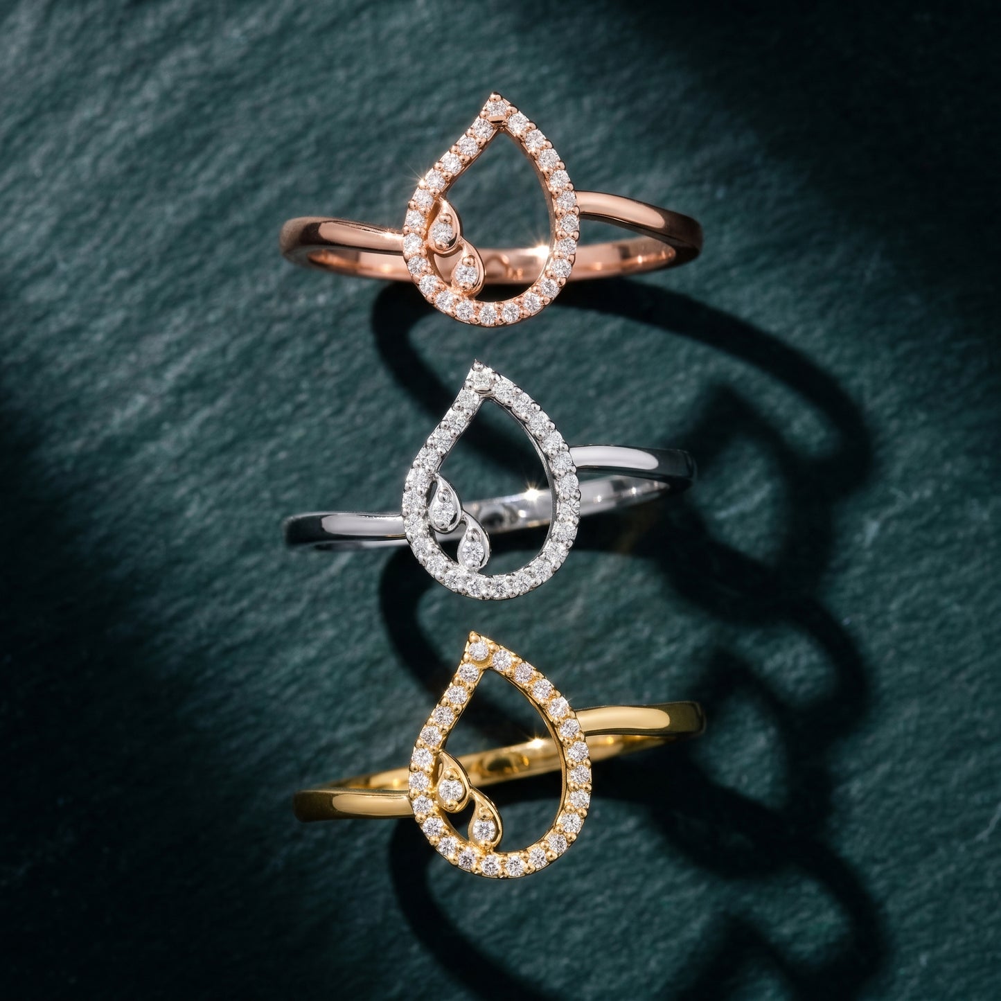 Round Cut Lab Grown Diamond Ring in Yellow Gold