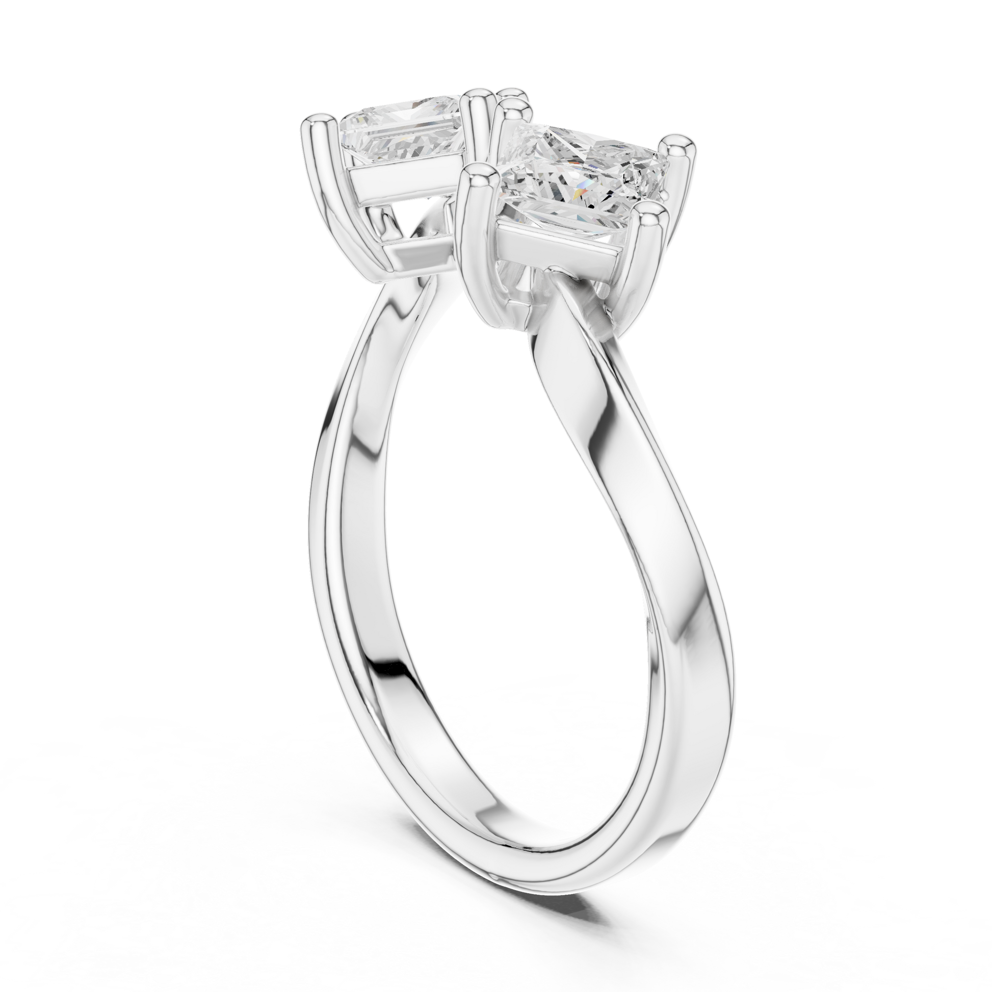 Princess Cut Lab Grown Diamond Ring in Platinum