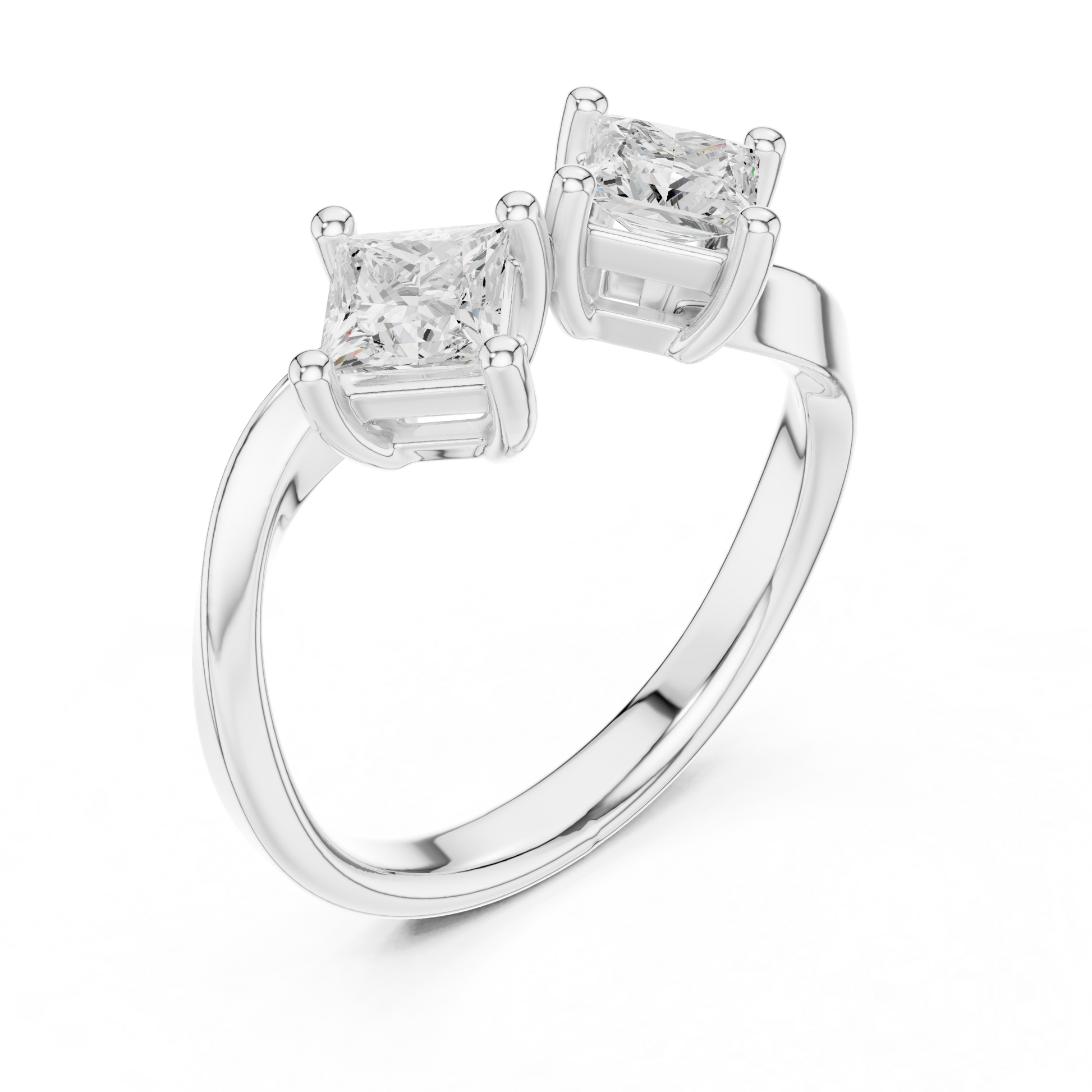 Princess Cut Lab Grown Diamond Ring in Platinum