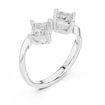 Princess Cut Lab Grown Diamond Ring in Platinum