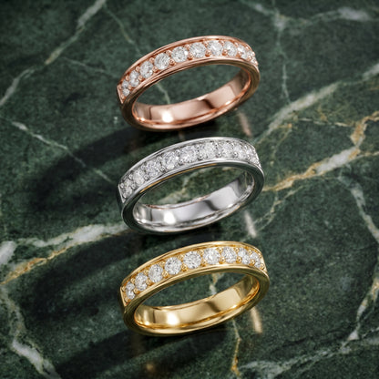 Round Cut Lab Grown Diamond Ring in Rose Gold