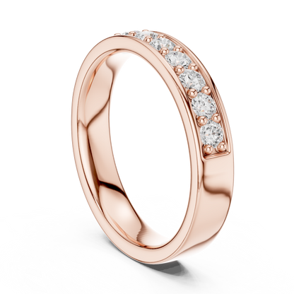 Round Cut Lab Grown Diamond Ring in Rose Gold