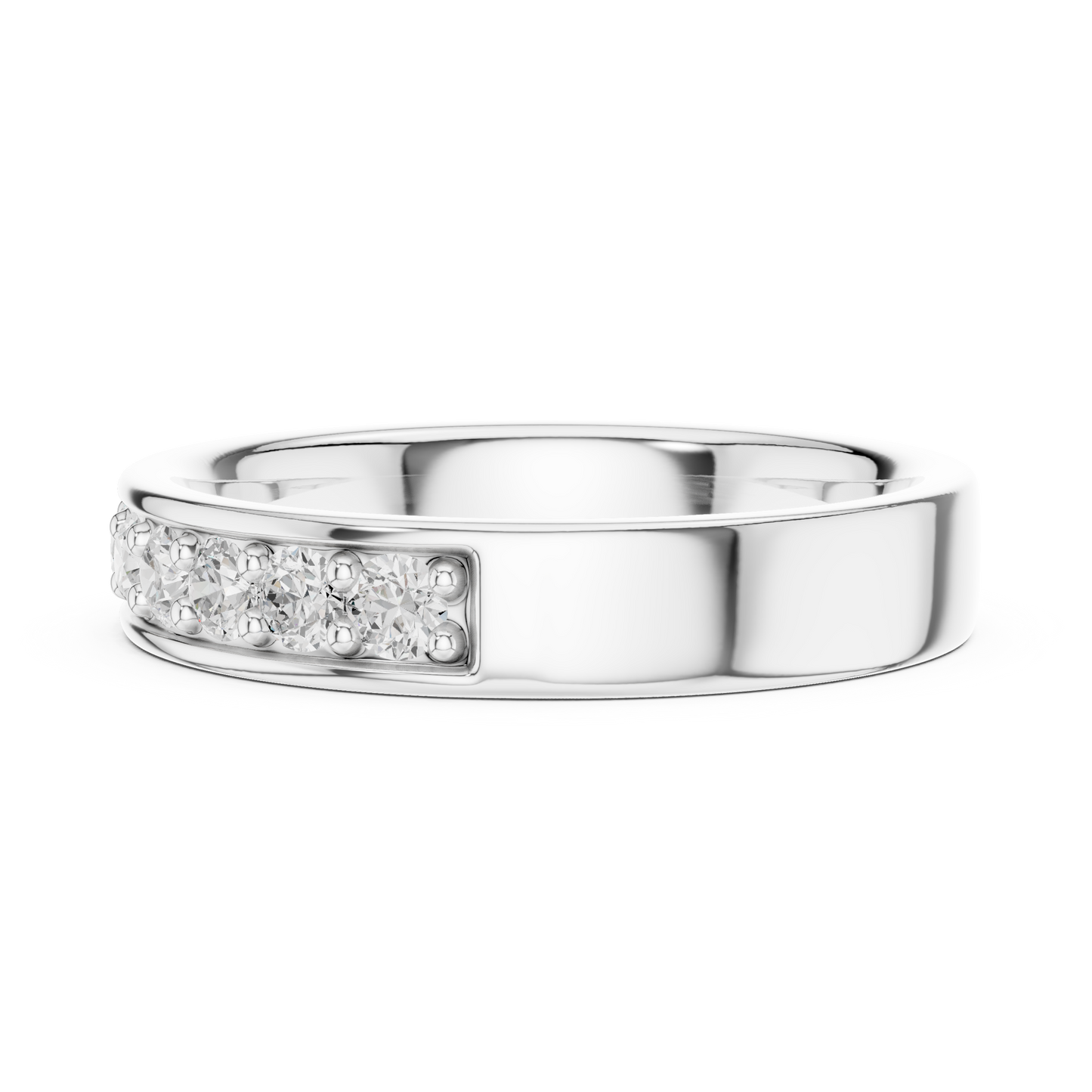 Round Cut Lab Grown Diamond Ring in Platinum