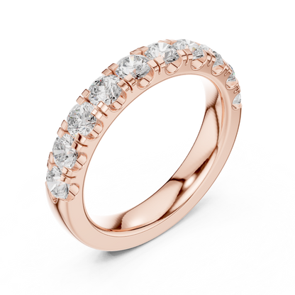 Round Cut Lab Grown Diamond Ring in Rose Gold