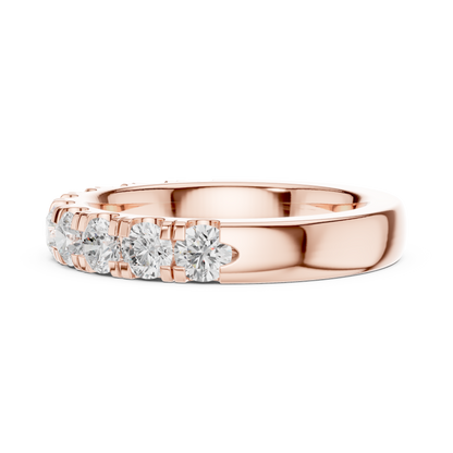 Round Cut Lab Grown Diamond Ring in Rose Gold
