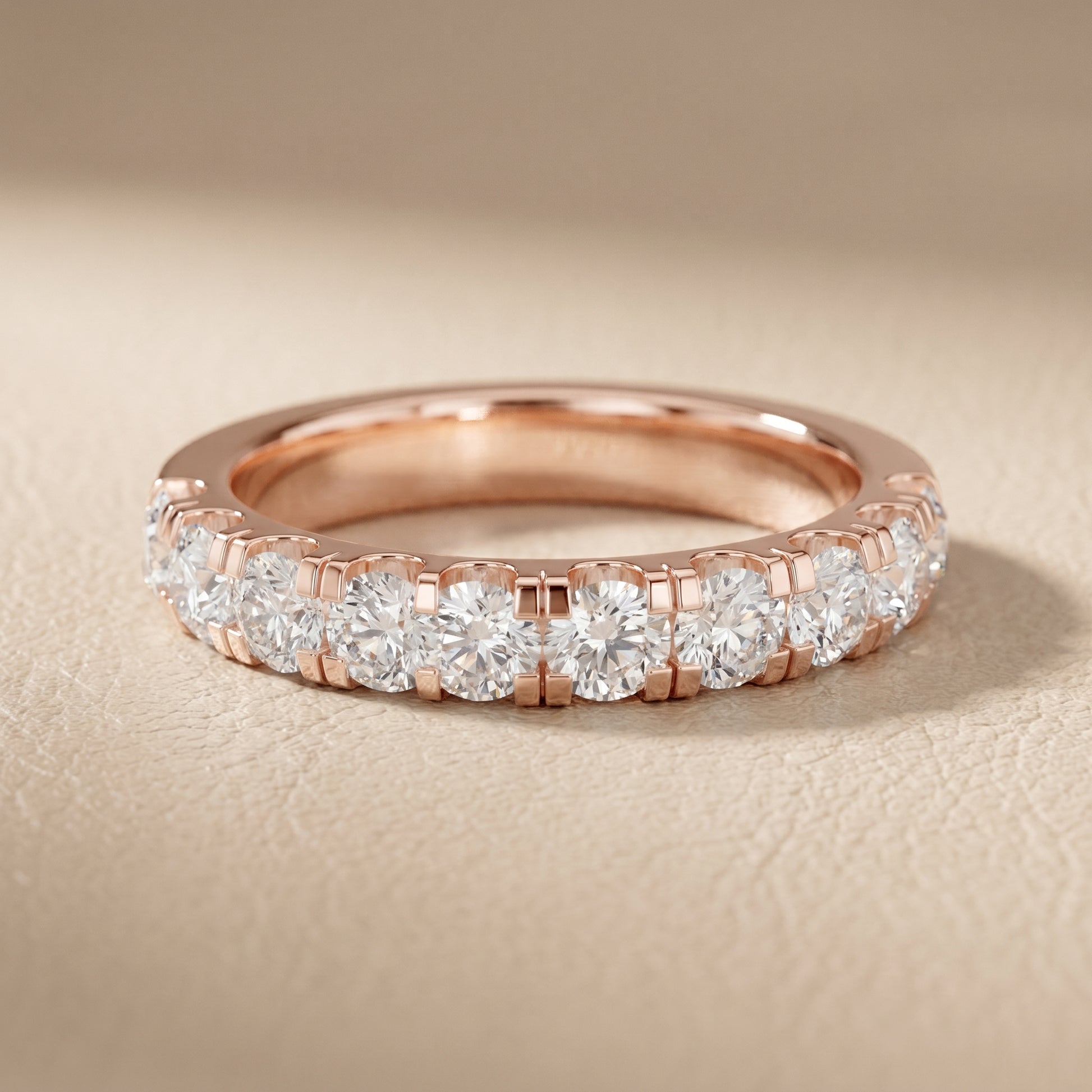Round Cut Lab Grown Diamond Ring in Rose Gold