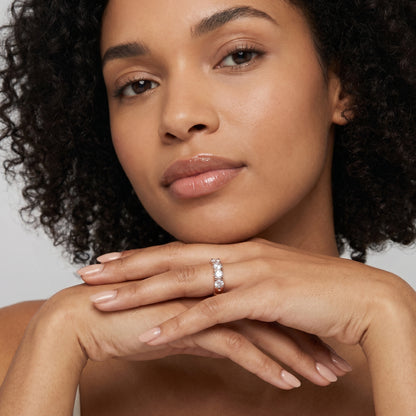 Round Cut Lab Grown Diamond Ring in Rose Gold