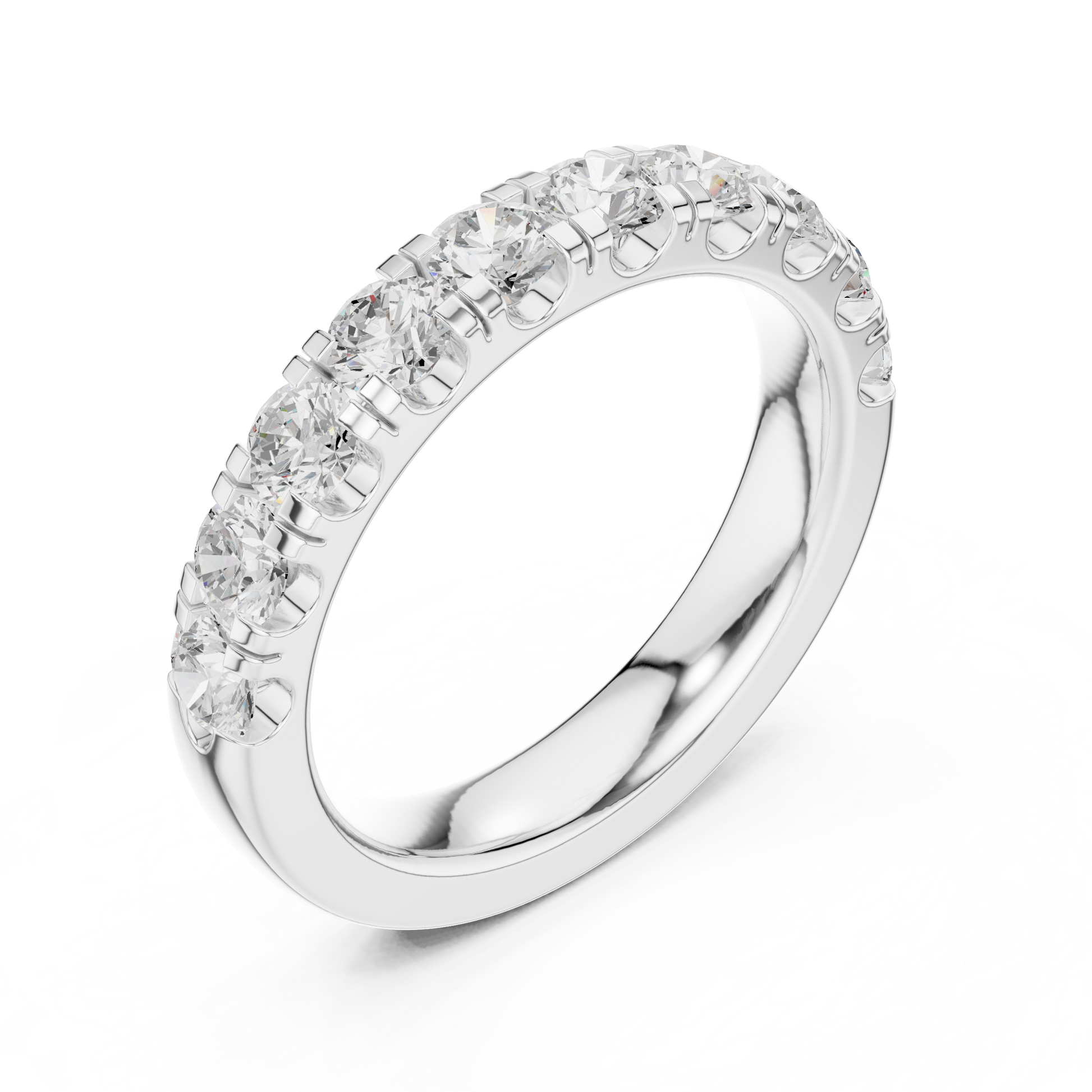 Round Cut Lab Grown Diamond Ring in Platinum