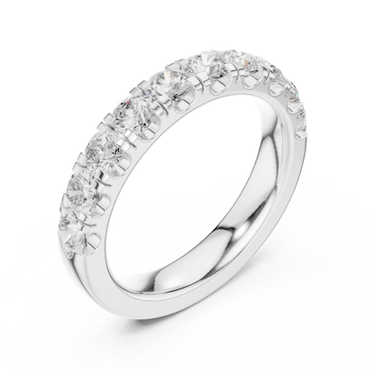 Round Cut Lab Grown Diamond Ring in Platinum