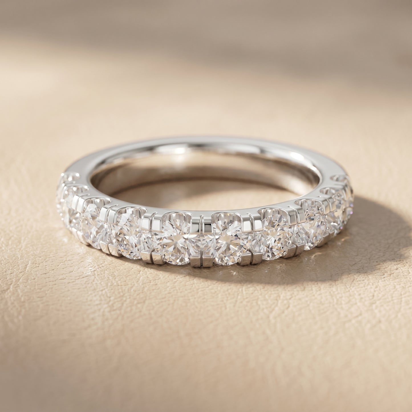 Round Cut Lab Grown Diamond Ring in Platinum