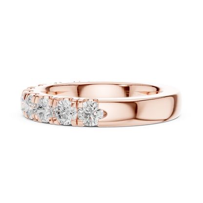 Round Cut Lab Grown Diamond Ring in Rose Gold