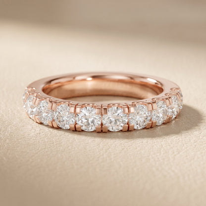 Round Cut Lab Grown Diamond Ring in Rose Gold