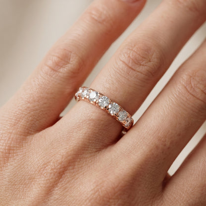 Round Cut Lab Grown Diamond Ring in Rose Gold