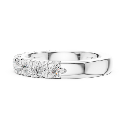Round Cut Lab Grown Diamond Ring in Platinum