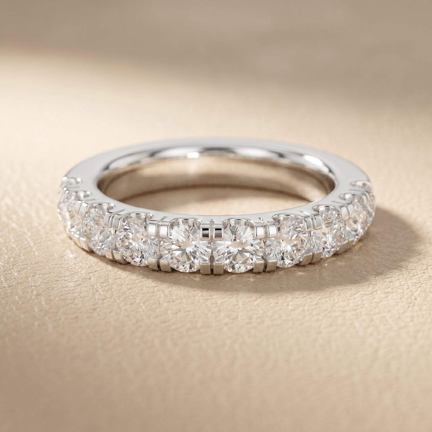 Round Cut Lab Grown Diamond Ring in Platinum