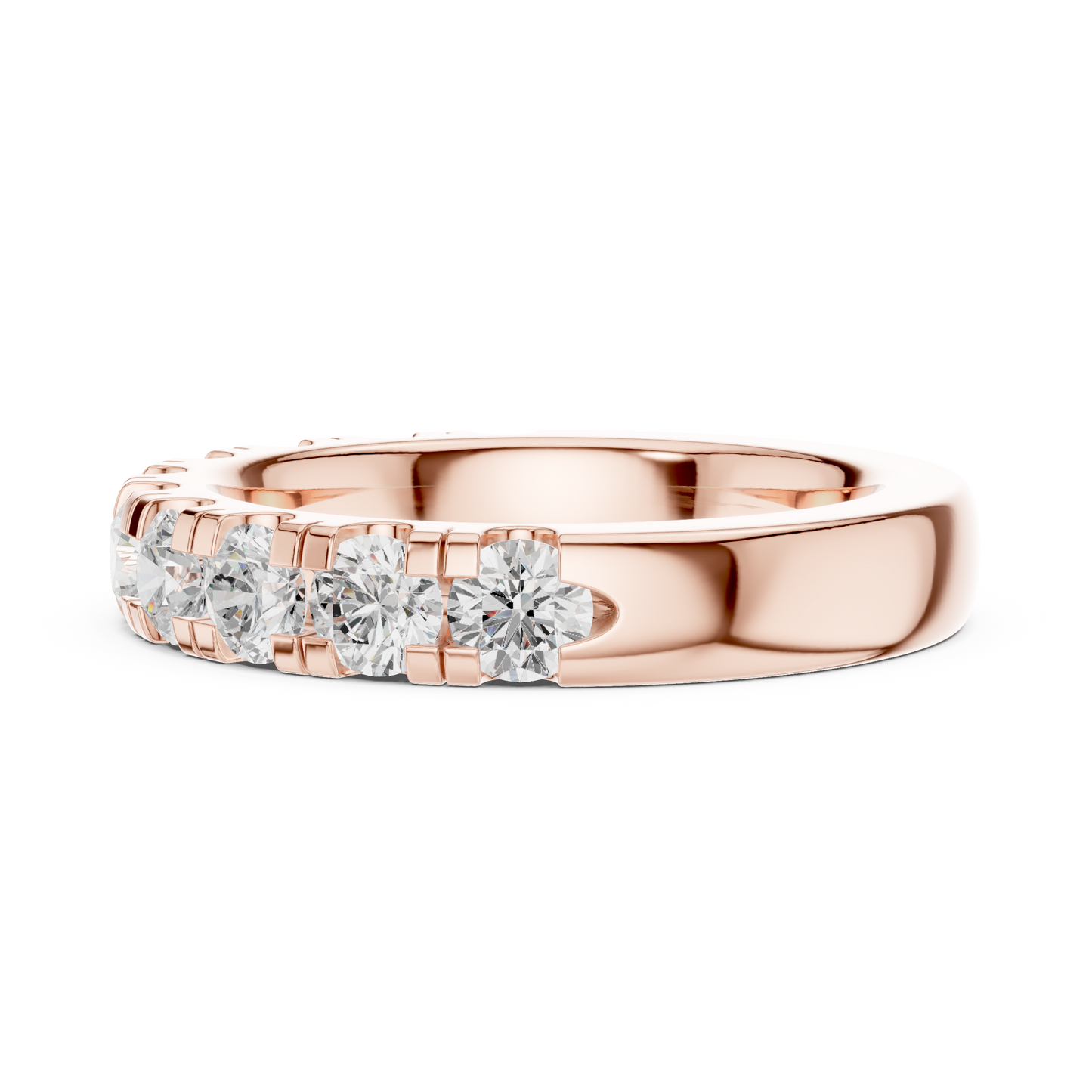 Round Cut Lab Grown Diamond Ring in Rose Gold