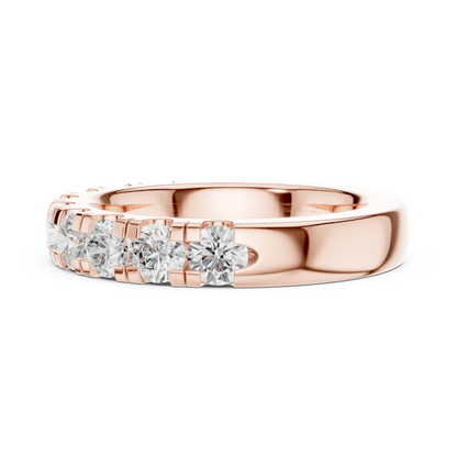 Round Cut Lab Grown Diamond Ring in Rose Gold