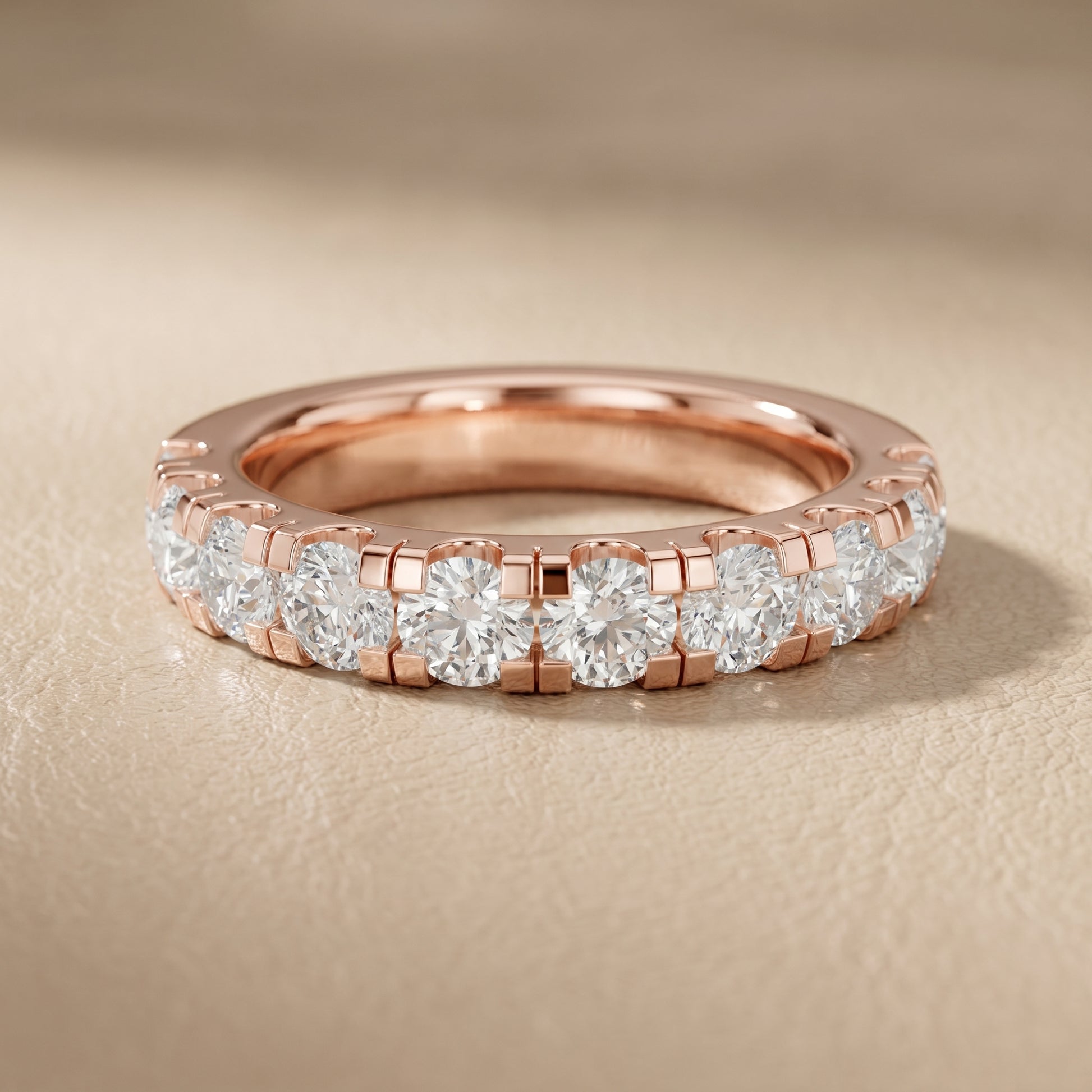 Round Cut Lab Grown Diamond Ring in Rose Gold