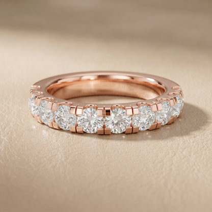 Round Cut Lab Grown Diamond Ring in Rose Gold