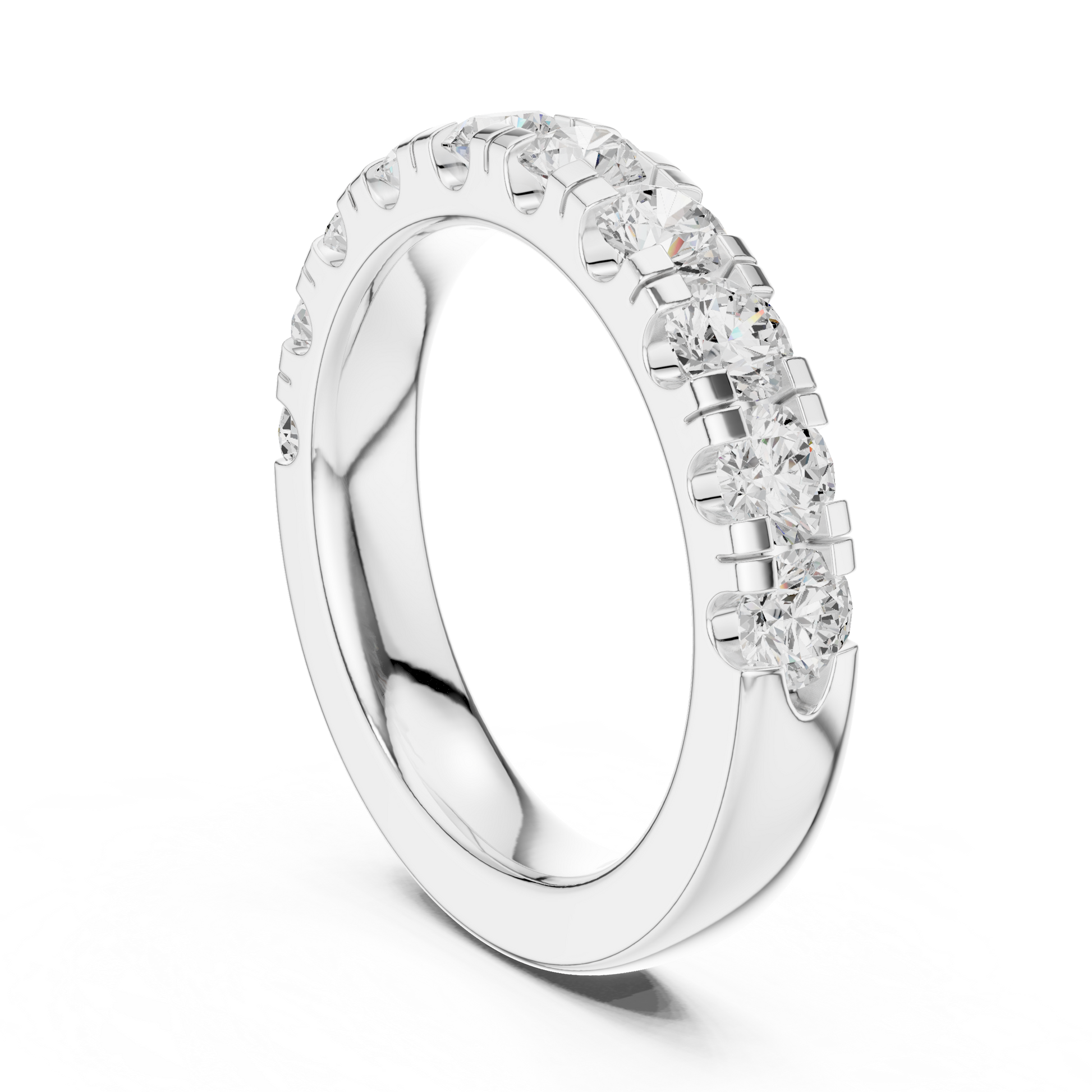 Round Cut Lab Grown Diamond Ring in Platinum