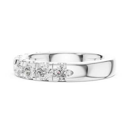 Round Cut Lab Grown Diamond Ring in Platinum