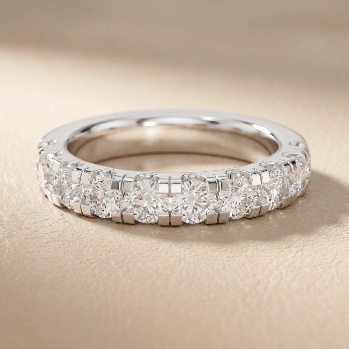 Round Cut Lab Grown Diamond Ring in Platinum