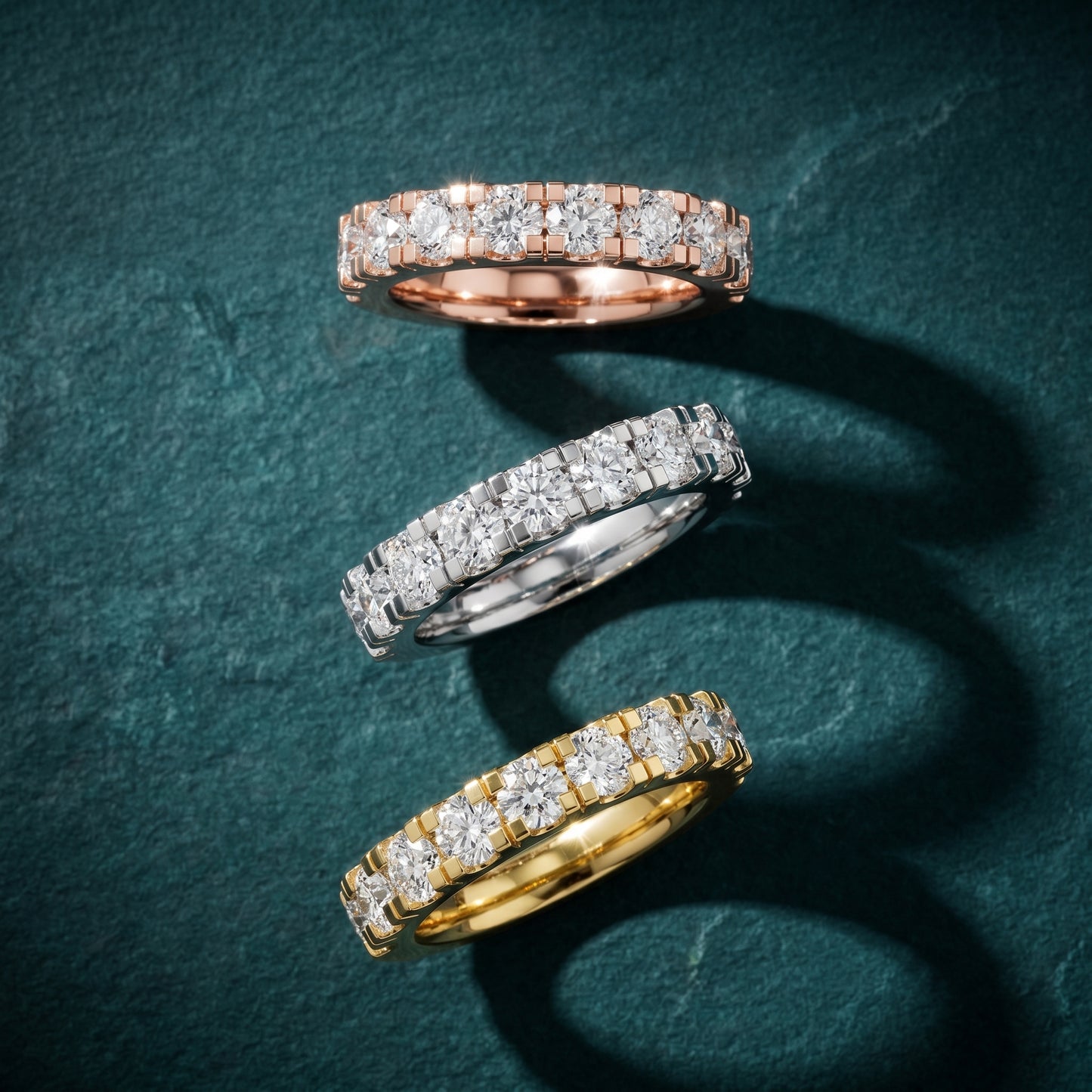 Round Cut Lab Grown Diamond Ring in Silver