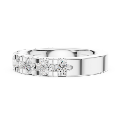 Round Cut Lab Grown Diamond Ring in Platinum