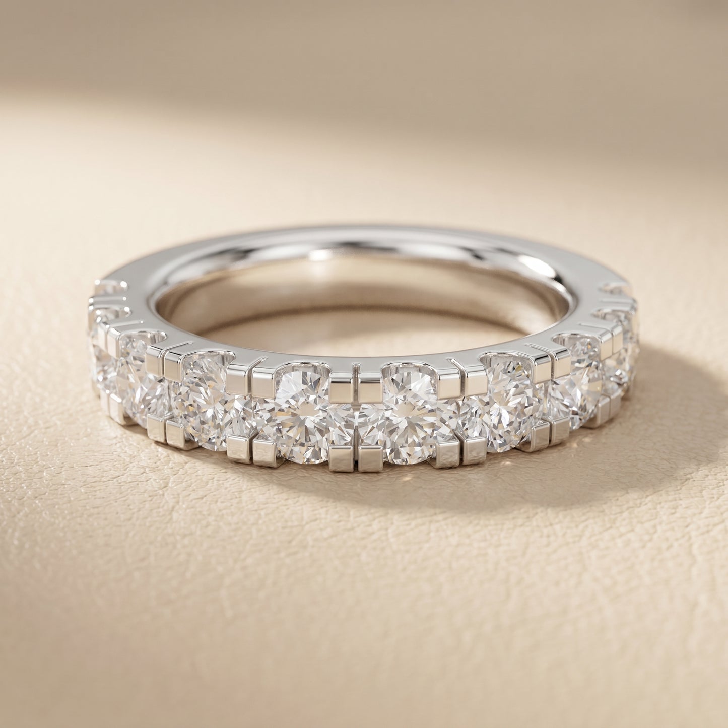 Round Cut Lab Grown Diamond Ring in Platinum