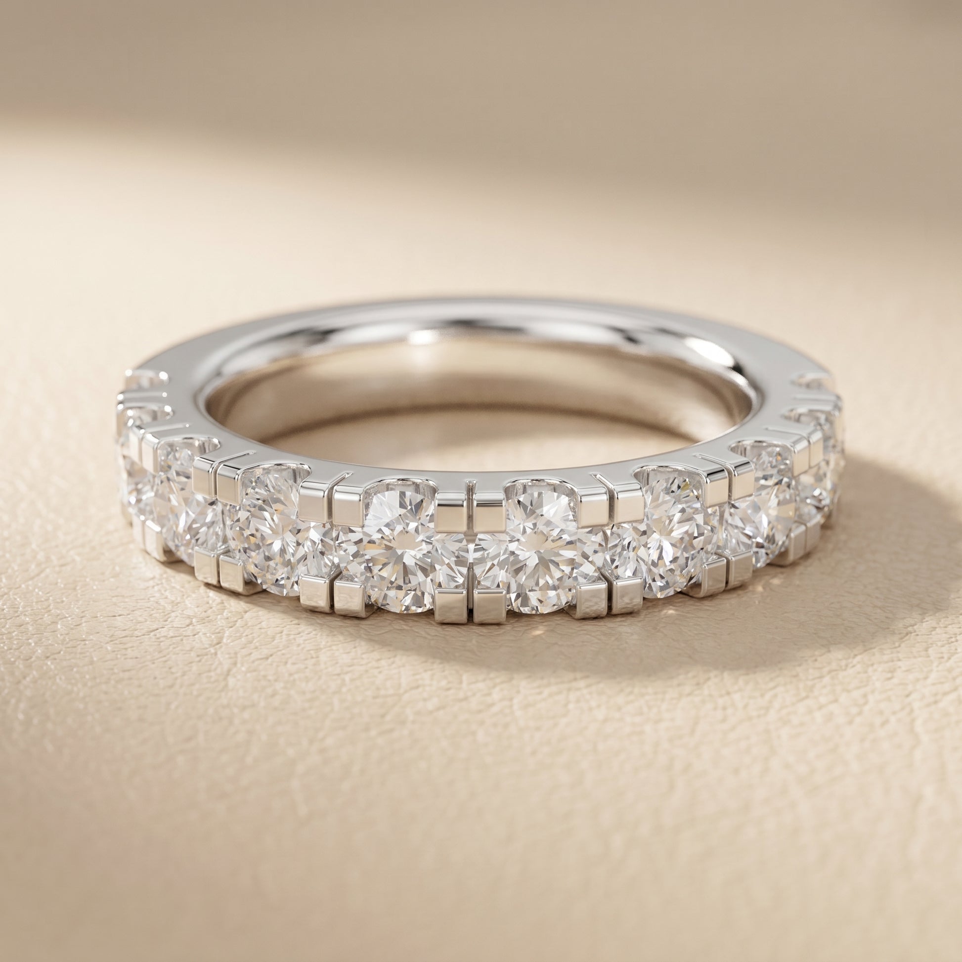 Round Cut Lab Grown Diamond Ring in Platinum