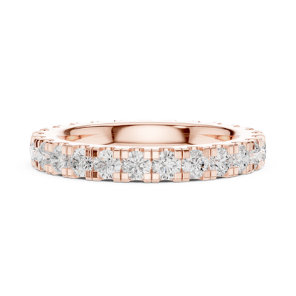 Round Cut Lab Grown Diamond Ring in Rose Gold