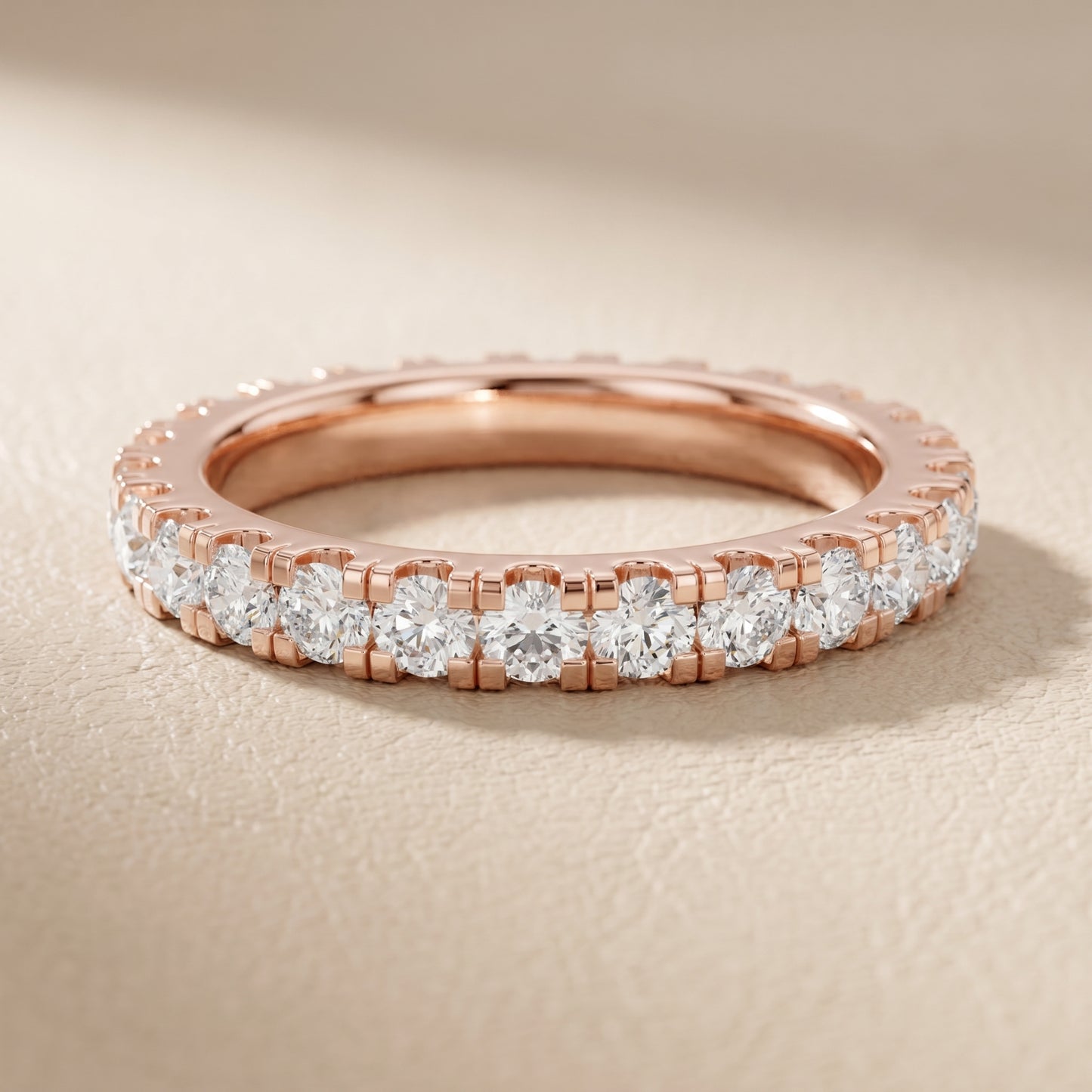 Round Cut Lab Grown Diamond Ring in Rose Gold