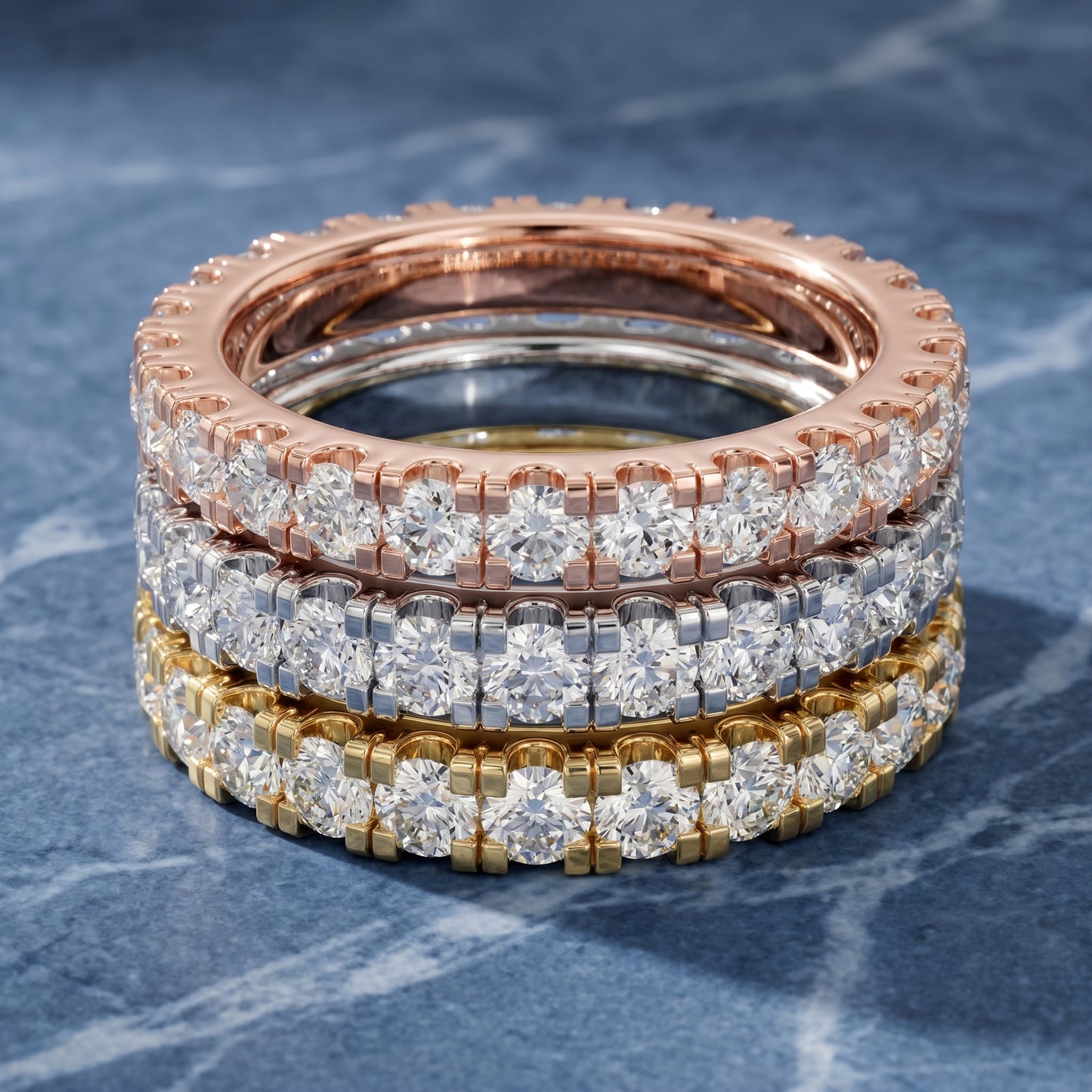 Round Cut Lab Grown Diamond Ring in White Gold