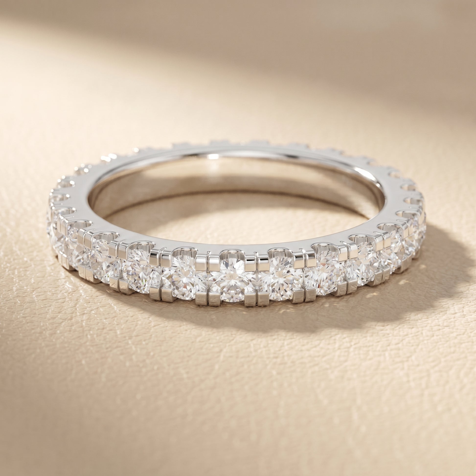 Round Cut Lab Grown Diamond Ring in Platinum