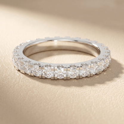 Round Cut Lab Grown Diamond Ring in Platinum