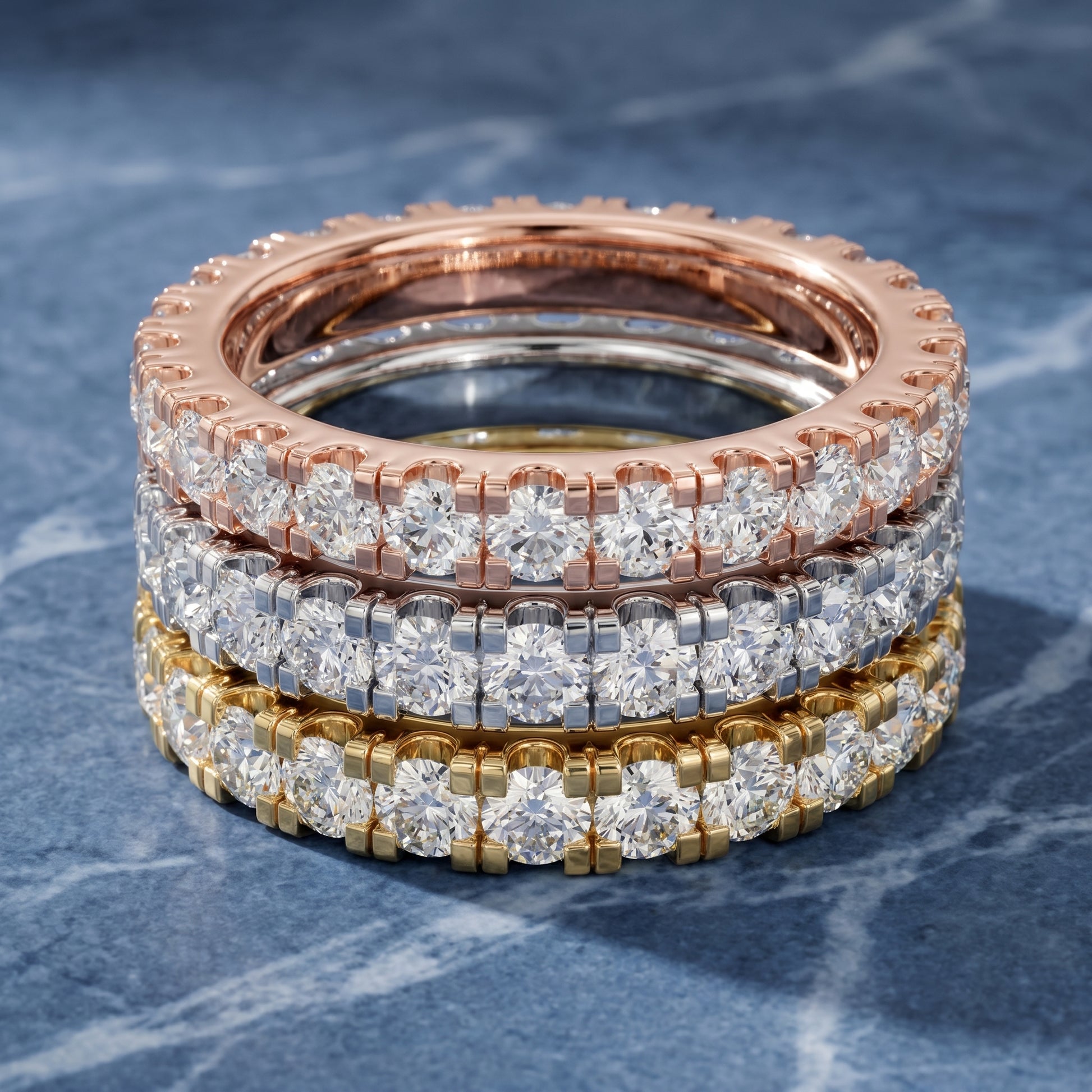 Round Cut Lab Grown Diamond Ring in Yellow Gold