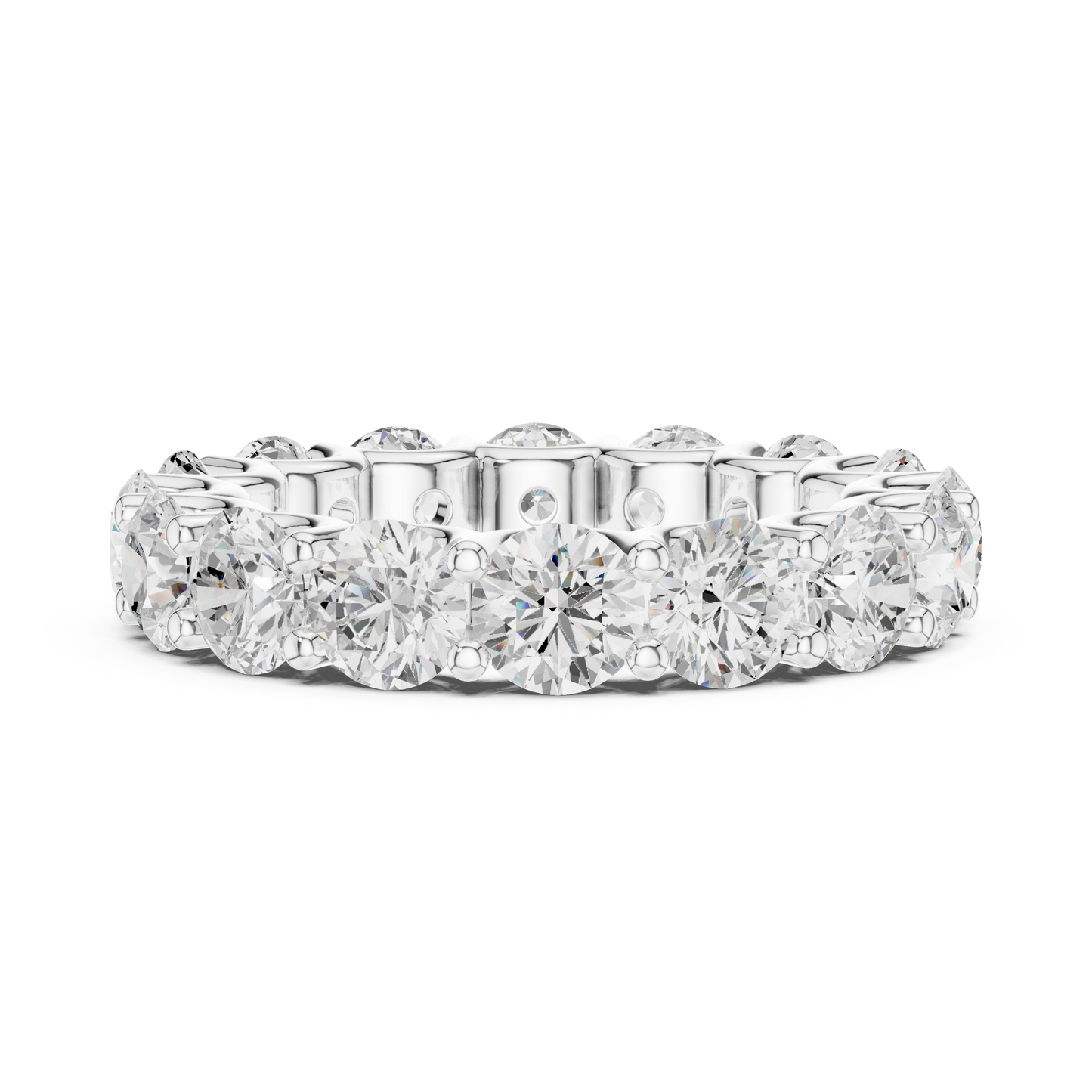 Round Cut Lab Grown Diamond Ring in Platinum