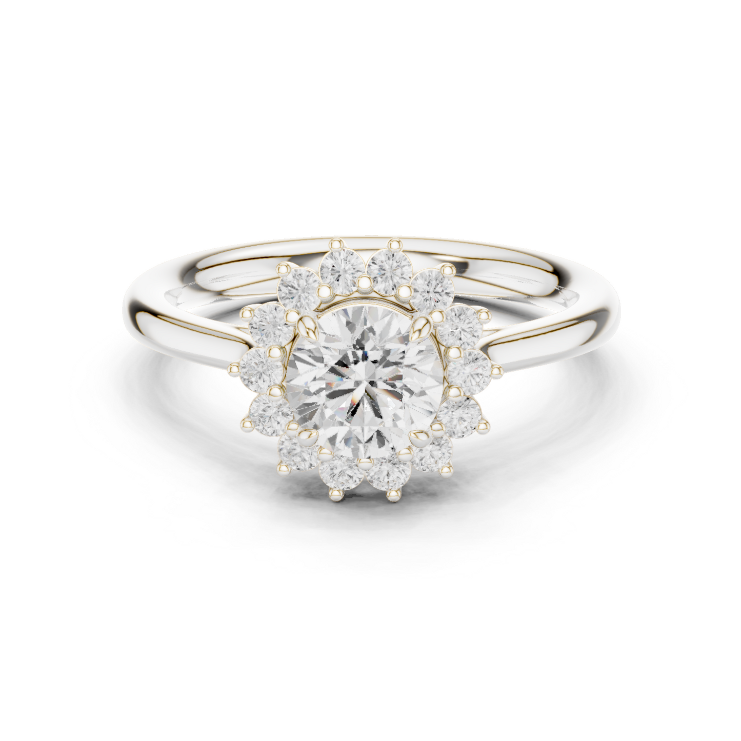 Round Cut Lab Grown Diamond Ring in Platinum
