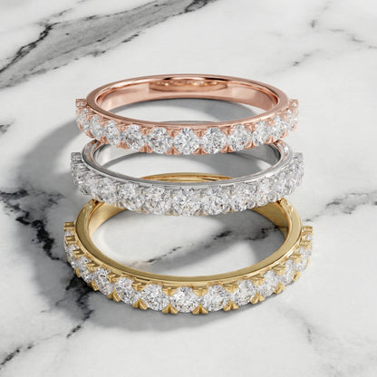 Round Cut Lab Grown Diamond Ring in Rose Gold