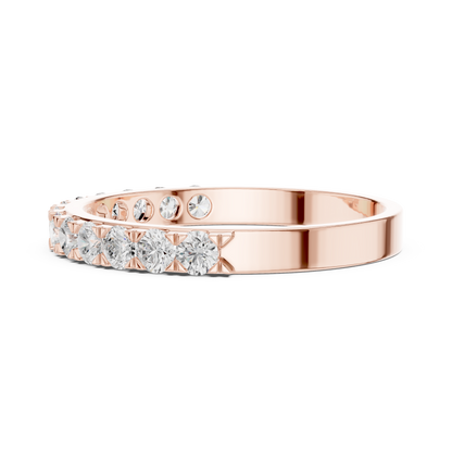 Round Cut Lab Grown Diamond Ring in Rose Gold