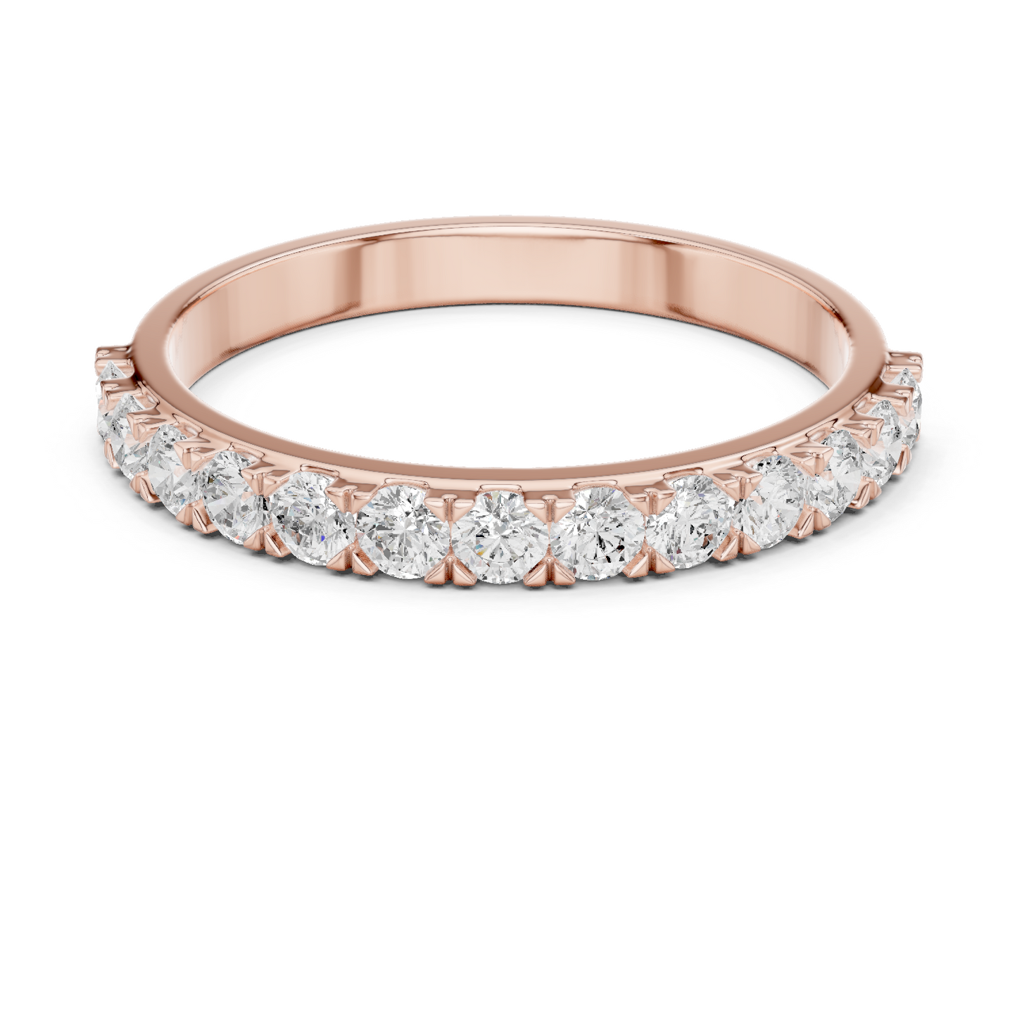 Round Cut Lab Grown Diamond Ring in Rose Gold