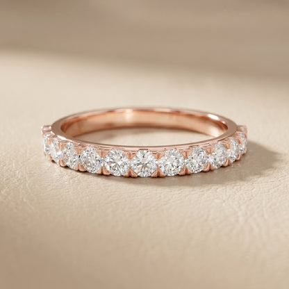 Round Cut Lab Grown Diamond Ring in Rose Gold