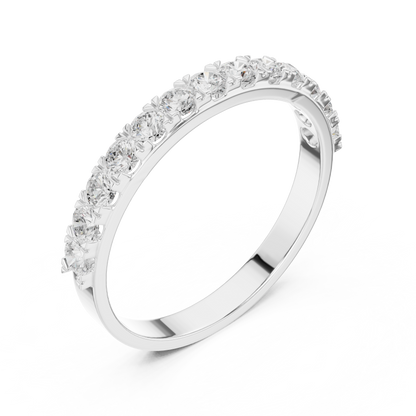 Round Cut Lab Grown Diamond Ring in Platinum
