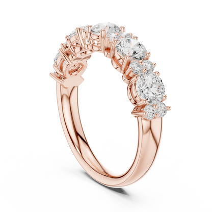 Round Cut Lab Grown Diamond Ring in Rose Gold