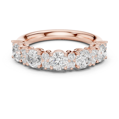 Round Cut Lab Grown Diamond Ring in Rose Gold