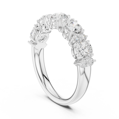 Round Cut Lab Grown Diamond Ring in Platinum