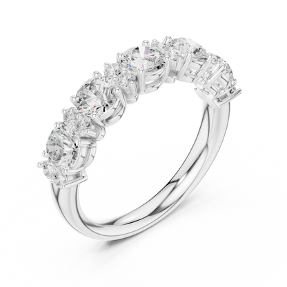 Round Cut Lab Grown Diamond Ring in Platinum